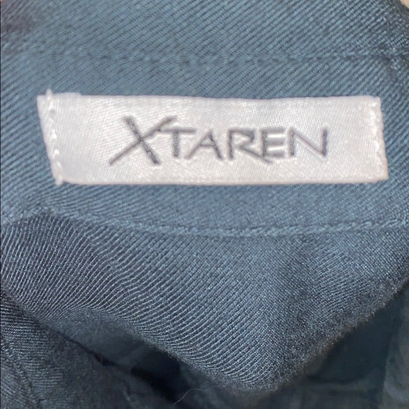 Teal Cold Shoulder buttoup - Picture 4 of 4